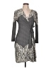 BCBGMAXAZRIA Paisley Gray Casual Dress Size Lg Petite - photo 1