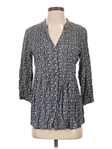 Rock Flower Paper 3/4 Sleeve Button-Down Shirt (view 1)