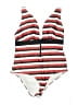 ModCloth Stripes Red One Piece Swimsuit Size 2X - photo 1