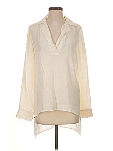 FRAME Long Sleeve Silk Top (view 1)