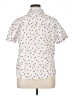 Basic Editions Print Ivory Short Sleeve Blouse Size XL - photo 2