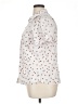 Basic Editions Print Ivory Short Sleeve Blouse Size XL - photo 5