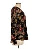 Well Worn Floral Black Long Sleeve Blouse Size L - photo 4