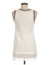 oasis 100% Viscose Ivory Sleeveless T-Shirt Size M - photo 2