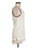 oasis 100% Viscose Ivory Sleeveless T-Shirt Size M - photo 4
