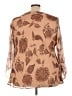 Fashion Bug 100% Polyester Brown Long Sleeve Blouse Size 26 - photo 2