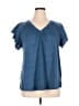 BLOOMCHIC Blue Short Sleeve Top Size 14 - 16 - photo 1