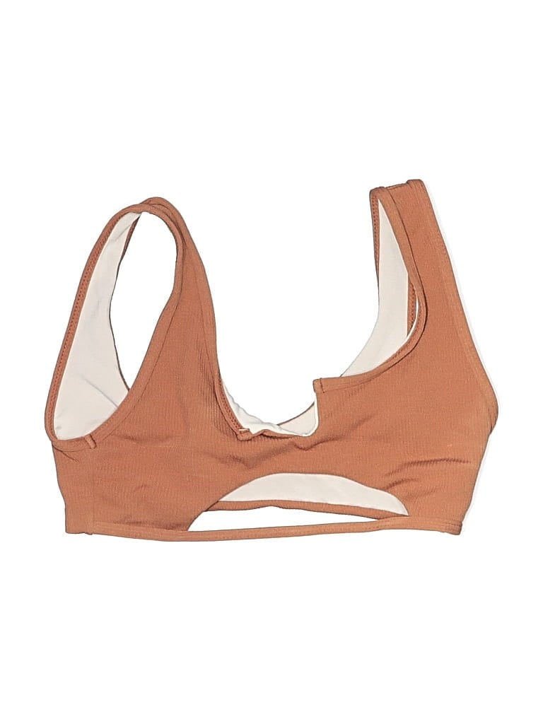 Pre-owned Zaful Swimsuit Top Tan Swimwear