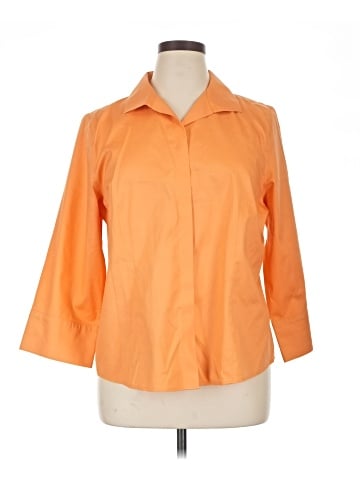 Chico's 3/4 Sleeve Button-Down Shirt (view 1)