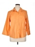Chico's Orange 3/4 Sleeve Button-Down Shirt Size XL - photo 1