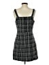 Francesca's 100% Polyester Tweed Black Casual Dress Size S - photo 2