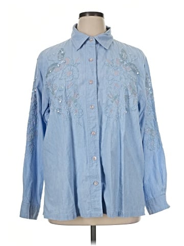 Quacker Factory Long Sleeve Button-Down Shirt (view 1)