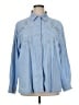 Quacker Factory 100% Cotton Blue Long Sleeve Button-Down Shirt Size 1X - photo 1