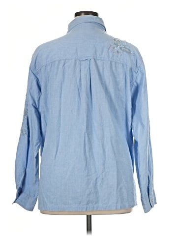 Quacker Factory Long Sleeve Button-Down Shirt (view 2)
