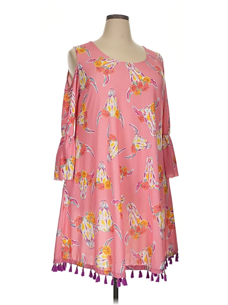 Pre-owned Simply Southern Casual Dress In Pink