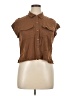 Rose + Olive 100% Rayon Brown Sleeveless Button-Down Shirt Size XL - photo 1