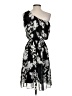 Alfani 100% Polyester Print Black Cocktail Dress Size 4 - photo 2