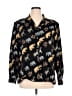 Patchington 100% Polyester Animal Print Black Long Sleeve Blouse Size XL - photo 1
