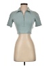 OAK Teal Short Sleeve Turtleneck Size S - photo 1