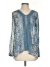 Knox Rose 100% Polyester Blue Long Sleeve Blouse Size S - photo 1