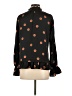 Waverly Grey 100% Polyester Polka Dots Black Long Sleeve Blouse Size XS - photo 2