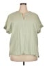 Matty M 100% Cotton Green Short Sleeve Blouse Size XXL - photo 1