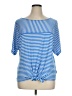 New Directions Blue Short Sleeve Top Size 1X - photo 1