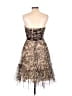 BCBGMAXAZRIA 100% Polyester Brown Cocktail Dress Size L (petite) - photo 2