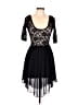 Solemio Black Cocktail Dress Size L - photo 1