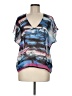 Guess 100% Polyester Blue Short Sleeve Blouse Size M - photo 1