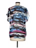 Guess 100% Polyester Blue Short Sleeve Blouse Size M - photo 2