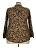 Amaryllis 100% Polyester Animal Print Brown Long Sleeve Blouse Size 2X - photo 2