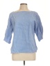 Tibi 100% Cotton Blue 3/4 Sleeve Blouse Size L - photo 1