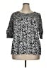 Terra & Sky 100% Rayon Silver 3/4 Sleeve Blouse Size 2X - photo 1