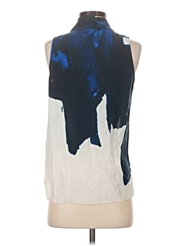 Ecru Sleeveless Silk Top (view 2)