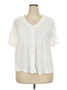 Cable & Gauge Short Sleeve Blouse
