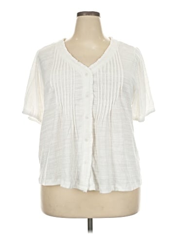 Cable & Gauge Short Sleeve Blouse (view 1)