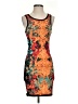 Bebe Graphic Orange Cocktail Dress Size S - photo 1