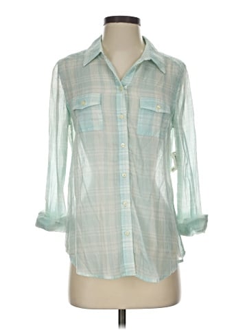 Old Navy 3/4 Sleeve Button-Down Shirt (view 1)
