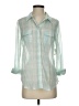 Old Navy 100% Cotton Teal 3/4 Sleeve Button-Down Shirt Size S - photo 1
