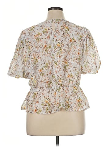Peach Short Sleeve Blouse (view 2)