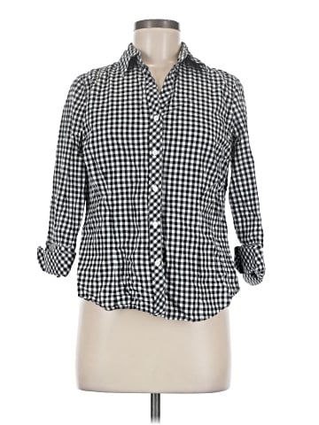 Liz & Co. 3/4 Sleeve Button-Down Shirt (view 1)