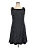 Chaps Polka Dots Black Casual Dress Size XL - photo 1