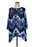 Catherines 100% Polyester Blue 3/4 Sleeve Blouse Size 1X - photo 1