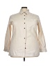 St. John's Bay 100% Cotton Ivory Long Sleeve Button-Down Shirt Size 18 - photo 1