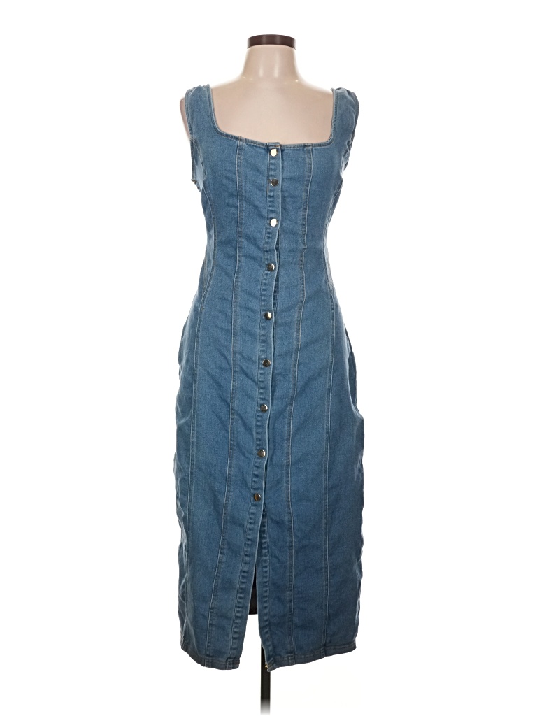 Pre-owned Express Casual Dress In Blue