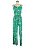Eye Candy Print Green Jumpsuit Size L - photo 1