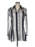 Komarov Metallic Silver Long Sleeve Blouse Size Med (2) - photo 1