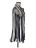 Komarov Metallic Silver Long Sleeve Blouse Size Med (2) - photo 4