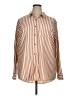 H Trend 100% Polyester Stripes Orange Long Sleeve Blouse Size XXL - photo 1